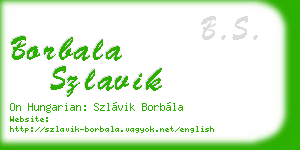 borbala szlavik business card